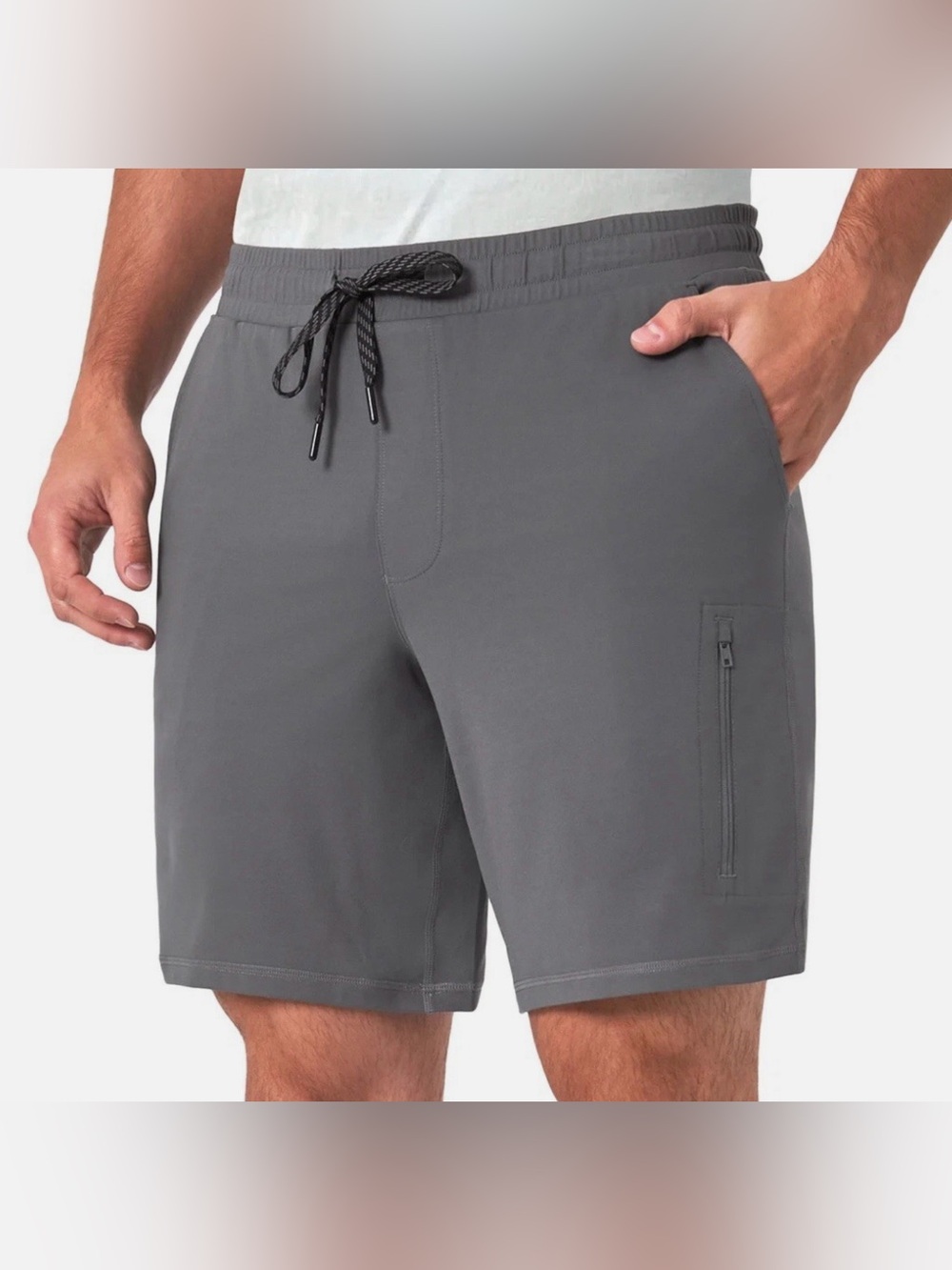 Mondetta Men's Gray Drawstring Active Short
